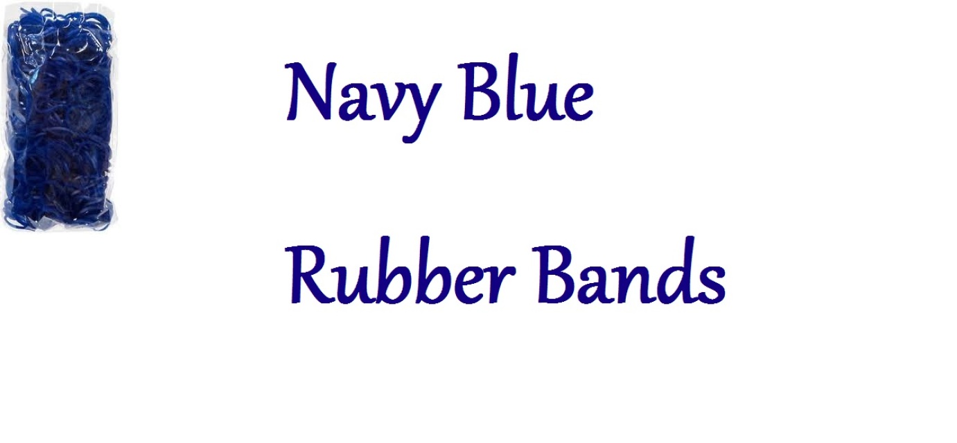 4. Non-Slip Rubber Hair Bands in Navy Blue - wide 10